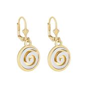 Two Tone Plated Tree of Life Drop Earrings