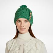 Shrule Aran Green Hat with Pom Pom image