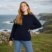 Brackloon Tweed Roll Neck Green Ladies Sweater