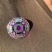Irish Silver Plated Celtic Brooch image