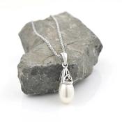 Sterling Silver Pearl Necklace image