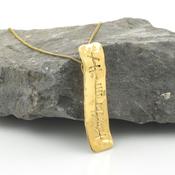 Gold Ogham Necklace Personalized image