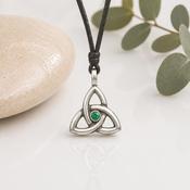 Celtic Legend Green Crystal Trinity Choker