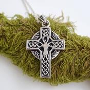 Silver Tree of Life Cross Necklace image