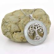 Mother of Pearl Tree of Life Necklace image