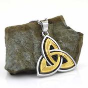Two Tone Trinity Knot Necklace image