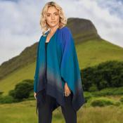 Jimmy Hourihan Fringed Shawl with Shadow Rainbow Design image