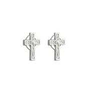 Pearl Cross Earrings