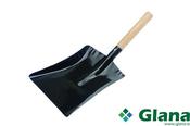 HILLBRUSH Traditional, Hearth Shovel, Steel, Wooden Handle, 270mm x 475mm - Glana