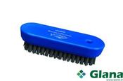 HILLBRUSH Professional, Resin-Set DRS®, Antimicrobial ,Nail Brush, 122mm, Stiff, Purple - Glana