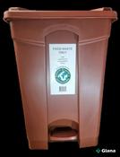 earth2earth® Food Waste Pedal Bin, Brown, 45 litre - Glana image