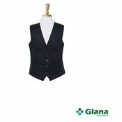 Orderly BROOK TAVERNER Black Waistcoat, 45% Wool - Glana image