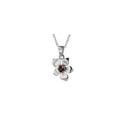 Sterling Silver Burren Pendant set with Rhodalite Garnet image