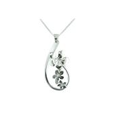3 Flower Silver Burren Pendant image
