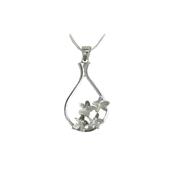 Silver Burren Flower Pendant with 4 Handcrafted Flowers image