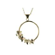 9ct Gold Burren Pendant with 4 Gold Burren Flowers image