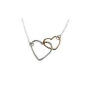 Double Heart Pendant with Rose Gold &amp;amp; Sterling Silver image
