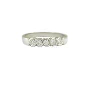 Platinum Eternity Ring Set with 5 Diamonds image