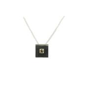 Sterling Silver Burren Pendant with Gold Flower image