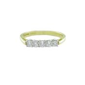 18ct. Gold Eternity Ring with 5 Diamonds image
