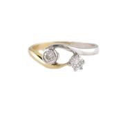 18ct. White &amp;amp; Yellow Gold Diamond Ring image