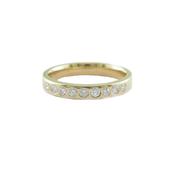 18ct. Red Gold Eternity Ring with 9 Diamonds image