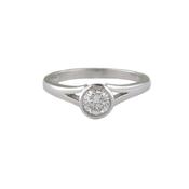 Platinum Bezel set Solitaire Diamond Ring image