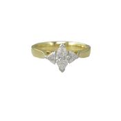 18ct. Yellow Gold Marquise and Trillion set Diamond Ring image