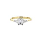 18ct. Yellow Gold Emerald Cut Diamond Ring image