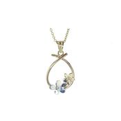 9ct. Yellow Gold Forged Pear Shaped Pendant image