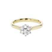 18ct. Yellow Gold Ring with Diamond Cluster image