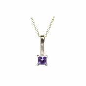 9ct. Gold Pendant with Cabochon Cut Amethyst image