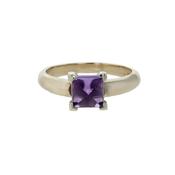 9ct. Gold Ring with Cabochon Cut Amethyst image