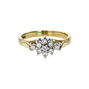 18ct. Yellow Gold Ring Diamond Cluster image