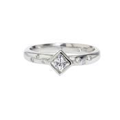 Platinum Ring with Princess Cut Diamond image