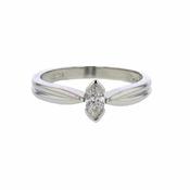 Platinum Ring, Marquise Cut Diamond image