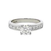 Platinum Diamond Ring, Channel set Shoulders image
