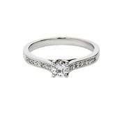 Platinum Ring with Pavé set Diamonds image