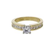 18ct. Yellow Gold Ring with Princess Cut Diamonds image