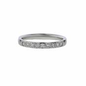 Platinum Wedding Ring, 9 Pavé Diamonds image