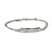 Sterling Silver ID Bracelet with Burren Flower image