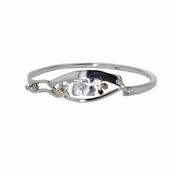 Sterling Silver Burren Flower Bangle image