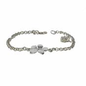 Sterling Silver Burren Flower Charm Bracelet image