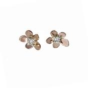 9ct Rose Gold Burren Flower Earrings image