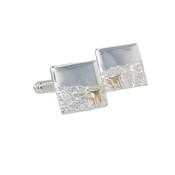 Sterling Silver Burren Cufflinks, 9ct. Gold Dolmen image