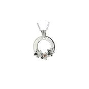 Sterling Silver Three Flower Burren Pendant image