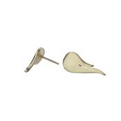 9ct Yellow Gold Swan Shaped Drop Earrings image