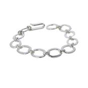 Handmade Flat &amp;amp; Oval Link Sterling Silver Bracelet image