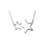 Sterling Silver Pendant with Two Stars image