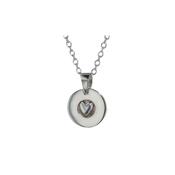 Sterling Silver Round Heart Pendant image
